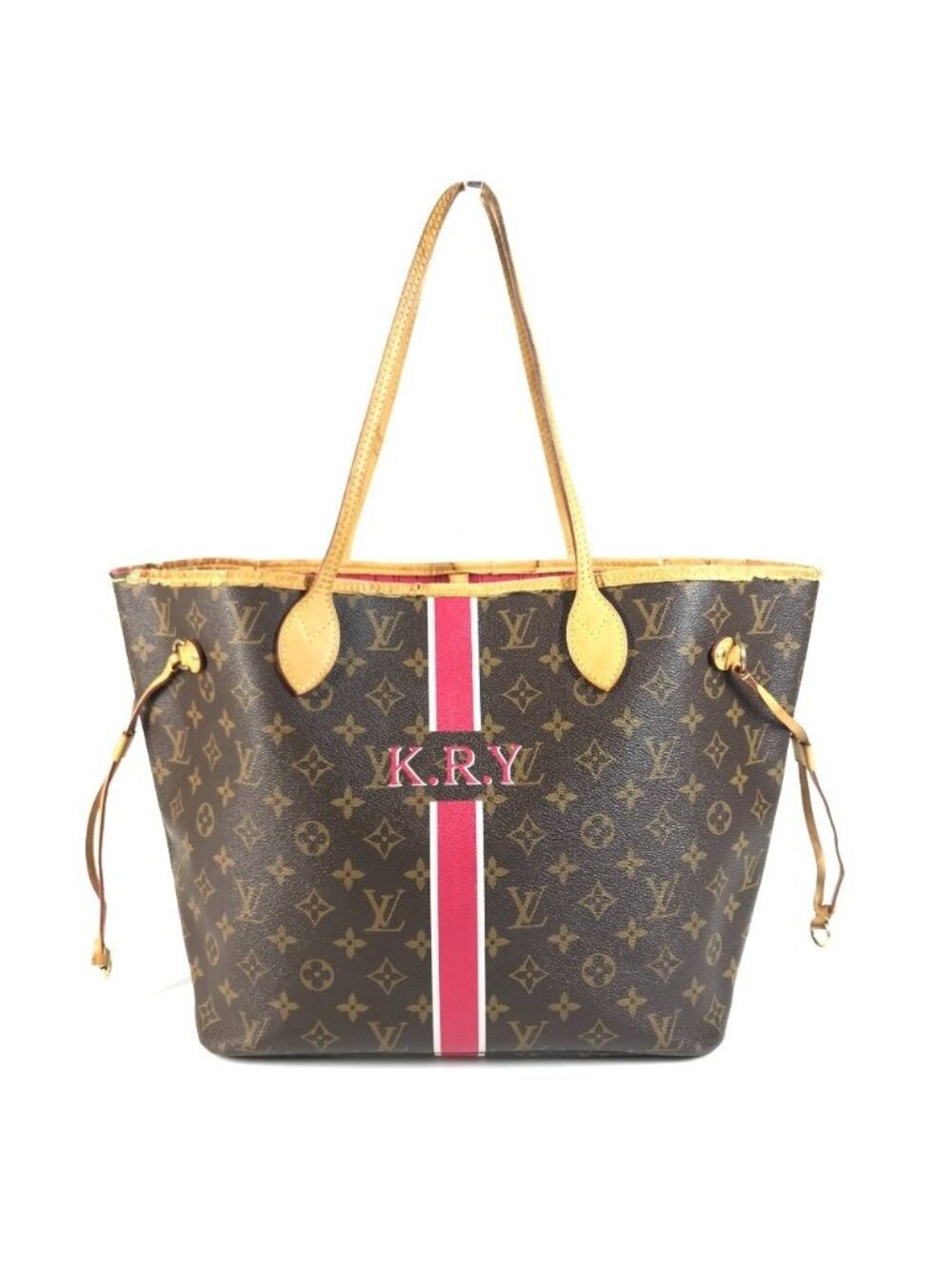 Louis Vuitton Shoulder Bag Neverfull MM Monogram Canvas Pivoine Brown